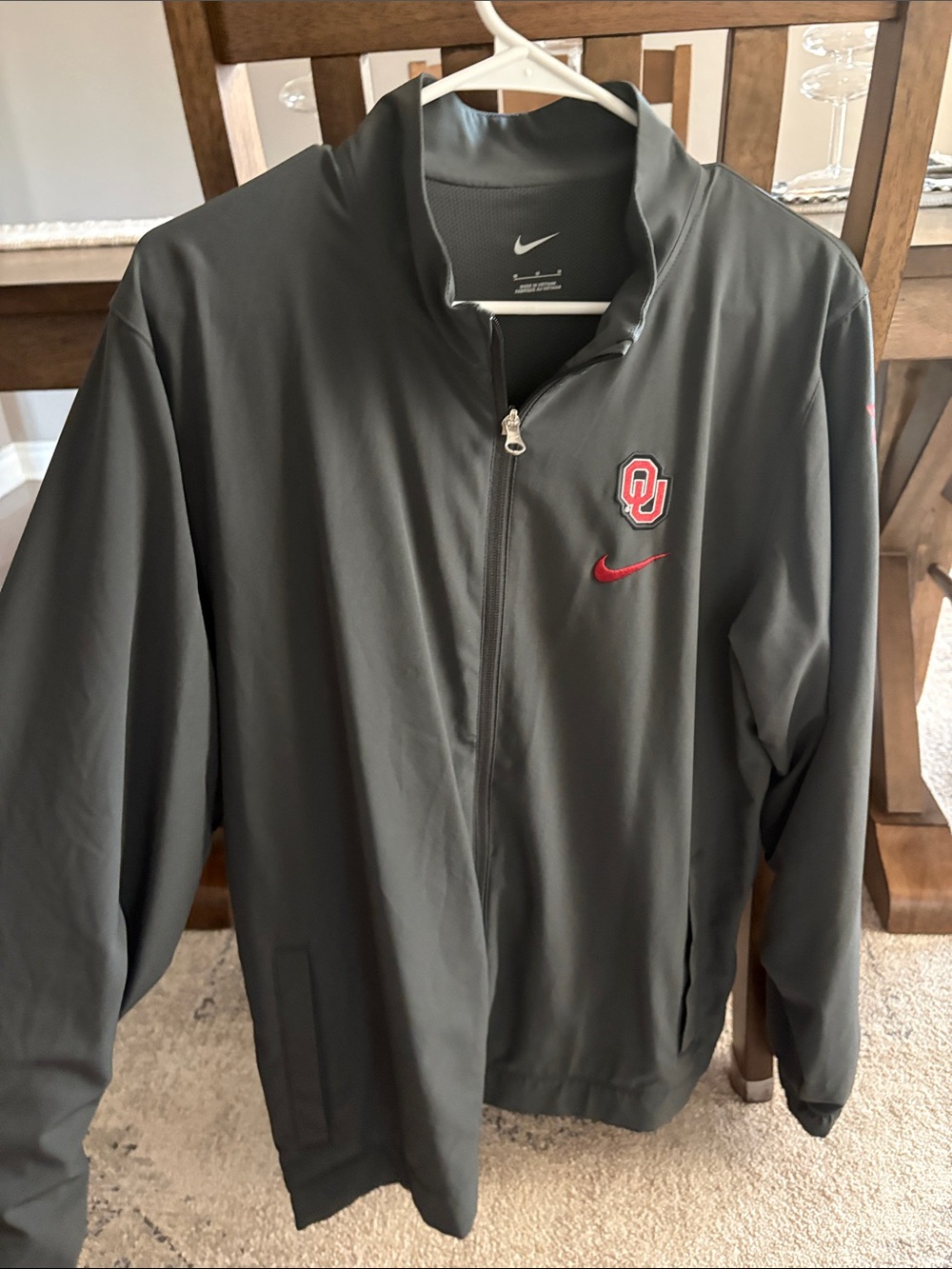 Oklahoma Nike Drifit Zip Up